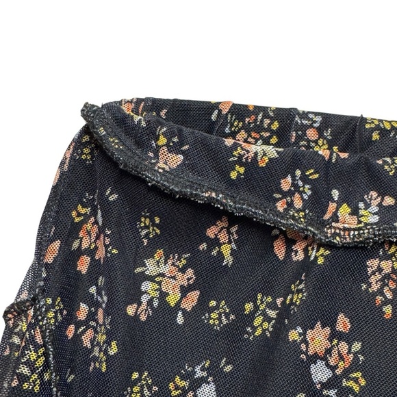 Pretty Garbage floral sheer overlay flowy pant womens m - Picture 6 of 14